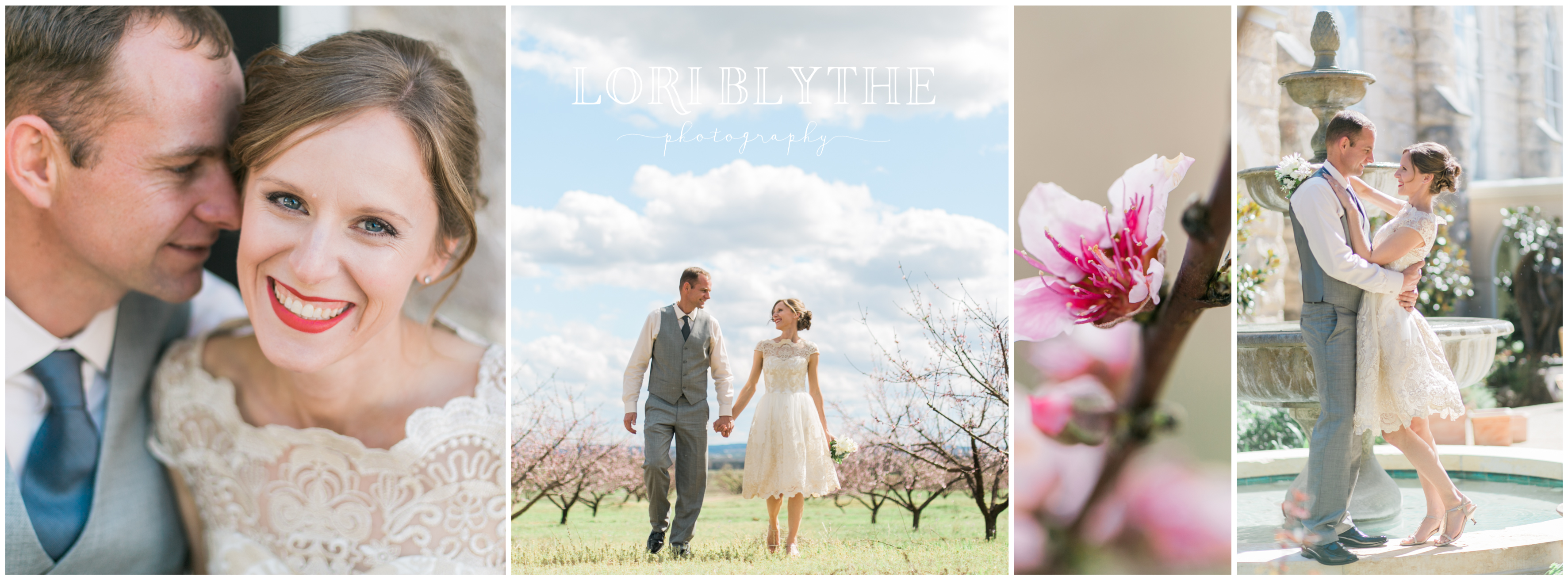 Fredericksburg Peach Orchard Newlywed Portrait Session, St. Mary's Catholic Church Wedding Photography